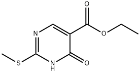 1,4-DIHYDRO-2-(METHYLTHIO)-4-OXO-5-PYRIMIDINE-CARBOXYLATE ACID ETHYL ESTER Structure