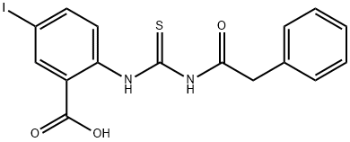 5-IODO-2-[[[(PHENYLACETYL)AMINO]THIOXOMETHYL]AMINO]-BENZOIC ACID Struktur