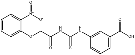 3-[[[[(2-NITROPHENOXY)ACETYL]AMINO]THIOXOMETHYL]AMINO]-BENZOIC ACID Struktur