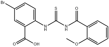 5-BROMO-2-[[[(2-METHOXYBENZOYL)AMINO]THIOXOMETHYL]AMINO]-BENZOIC ACID Struktur