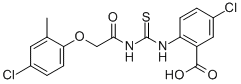 5-CHLORO-2-[[[[(4-CHLORO-2-METHYLPHENOXY)ACETYL]AMINO]THIOXOMETHYL]AMINO]-BENZOIC ACID Struktur