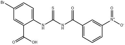 5-BROMO-2-[[[(3-NITROBENZOYL)AMINO]THIOXOMETHYL]AMINO]-BENZOIC ACID Struktur