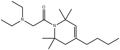 1,2,3,6-Tetrahydro-4-butyl-1-(N,N-diethylglycyl)-2,2,6,6-tetramethylpyridine Struktur