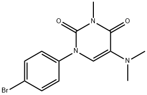 1-(4-Bromophenyl)-5-(dimethylamino)-3-methyluracil Struktur