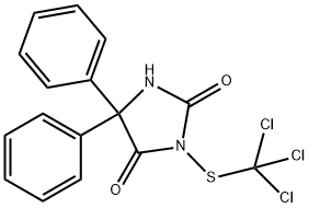 5,5-Diphenyl-3-(trichloromethylthio)hydantoin Struktur