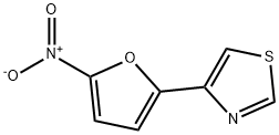 4-(5-nitro-2-furyl)thiazole Struktur