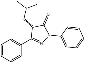 4-[(Dimethylamino)methylene]-1,3-diphenyl-2-pyrazolin-5-one Struktur