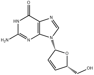 2',3'-Didehydro-2',3'-dideoxyguanosine Struktur