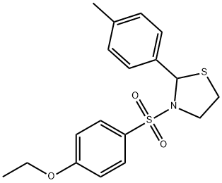 Thiazolidine, 3-[(4-ethoxyphenyl)sulfonyl]-2-(4-methylphenyl)- (9CI) Struktur