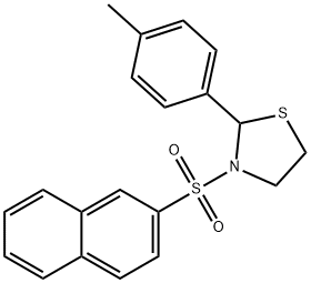 Thiazolidine, 2-(4-methylphenyl)-3-(2-naphthalenylsulfonyl)- (9CI) Struktur