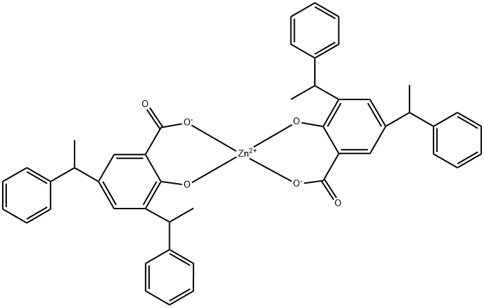 zinc 3,5-bis(alpha-methylbenzyl)salicylate Struktur