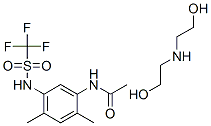 N-[2,4-dimethyl-5-(trifluoromethylsulfonylamino)phenyl]acetamide: 2-(2 -hydroxyethylamino)ethanol Struktur