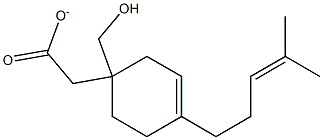 4-(4-methylpenten-3-yl)cyclohex-3-ene-1-methyl acetate Struktur