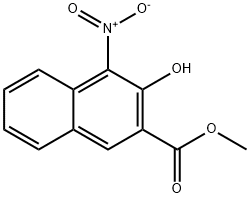 2-Naphthalenecarboxylic acid, 3-hydroxy-4-nitro-, methyl ester Struktur