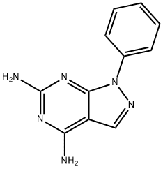 9-phenyl-2,4,8,9-tetrazabicyclo[4.3.0]nona-1,3,5,7-tetraene-3,5-diamin e Struktur