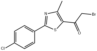 2-BROMO-1-[2-(4-CHLOROPHENYL)-4-METHYL-1,3-THIAZOL-5-YL]-1-ETHANONE Struktur