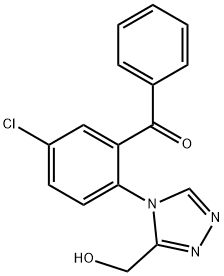 5-CHLORO-2-(3-HYDROXYMETHYL-4H-1,2,4-TRIAZOL-4-YL)BENZOPHENONE Struktur