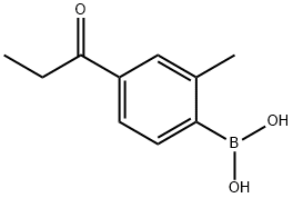 2-Methyl-4-propanoylphenylboronic acid Struktur