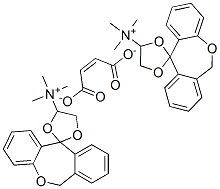 dimethyl[spiro[dibenz[b,e]oxepin-11(6H),2'-[1,3]dioxolane]-4'-methyl]ammonium maleate Struktur