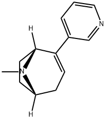 8-Azabicyclo[3.2.1]oct-2-ene,8-methyl-2-(3-pyridinyl)-,(1R,5S)-(9CI) Struktur