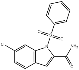 6-CHLORO-1-(PHENYLSULFONYL)-1H-INDOLE-2-CARBOXAMIDE Struktur