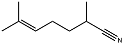 2,6-dimethylhept-5-ene-1-nitrile  Struktur