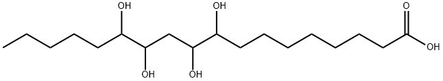 Octadecanoic acid, 9,10,12,13-tetrahydroxy- Struktur