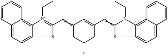 1-ETHYL-2-[(3-([1-ETHYLNAPHTHO[1,2-D][1,3]THIAZOL-2(1H)-YLIDENE]METHYL)-2-CYCLOHEXEN-1-YLIDENE)METHYL]NAPHTHO[1,2-D][1,3]THIAZOL-1-IUM IODIDE Struktur