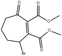 3-Bromo-7-oxo-1-cycloheptene-1,2-dicarboxylic acid dimethyl ester Struktur