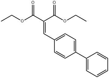 Propanedioic acid,[(1,1'-biphenyl)-4-yl-methylene]-,diethyl ester Struktur