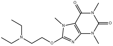 8-[2-(Diethylamino)ethoxy]-3,7-dihydro-1,3,7-trimethyl-1H-purine-2,6-dione Struktur