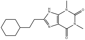 8-(2-Cyclohexylethyl)-1,3-dimethyl-7H-purine-2,6(1H,3H)-dione Struktur