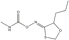 1,3-Oxathiolan-4-one, 5-propyl-, O-((methylamino)carbonyl)oxime, (Z)- Struktur