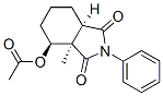 (3aR,7aα)-4β-(Acetyloxy)-3a,4,5,6,7,7a-hexahydro-3aα-methyl-2-phenyl-1H-isoindole-1,3(2H)-dione Struktur