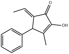 2-Cyclopenten-1-one, 5-ethylidene-2-hydroxy-3-methyl-4-phenyl-, (5E)- (9CI) Struktur