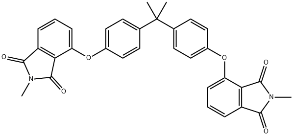 4,4'-[(1-Methylethylidene)bis(4,1-phenyleneoxy)]bis[2-methyl-1H-isoindole-1,3(2H)-dione] Struktur