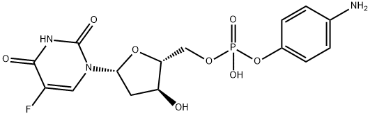 5-FLUORO-2'-DEOXYURIDINE 5'-(P-AMINO*PHE NYL) MONOPH Struktur