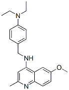 N-[(4-diethylaminophenyl)methyl]-6-methoxy-2-methyl-quinolin-4-amine Struktur