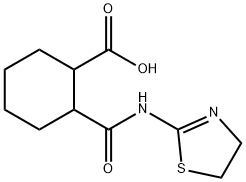 Cyclohexanecarboxylic acid, 2-[[(4,5-dihydro-2-thiazolyl)amino]carbonyl]- (9CI) Struktur