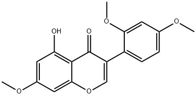 3-(2,4-Dimethoxyphenyl)-5-hydroxy-7-methoxy-4H-1-benzopyran-4-one Struktur