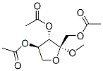 [(3R,4S,5R)-4-acetyloxy-5-(acetyloxymethyl)-5-methoxy-oxolan-3-yl] ace tate Struktur