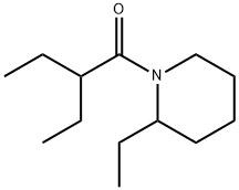 Piperidine, 2-ethyl-1-(2-ethyl-1-oxobutyl)- (9CI) Struktur