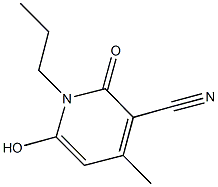 1,2-dihydro-6-hydroxy-4-methyl-2-oxo-1-propyl-3-Pyridinecarbonitrile 3-Pyridinecarbonitrile,1,2-dihydro-6-hydroxy-4-methyl-2-oxo-1-propyl- Struktur