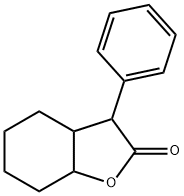 3-phenyl-3a,4,5,6,7,7a-hexahydro-3H-benzofuran-2-one Struktur