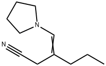 3-(Pyrrolizinomethylene)hexanenitrile Struktur