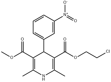 2-chloroethyl methyl 1,4-dihydro-2,6-dimethyl-4-(3-nitrophenyl)pyridine-3,5-dicarboxylate Struktur