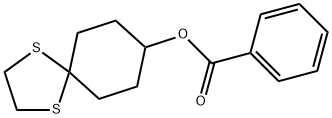 1,4-Dithiaspiro[4.5]decan-8-ol, benzoate Struktur