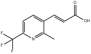 (E)-3-(2-methyl-6-(trifluoromethyl)pyridin-3-yl)acrylic acid Struktur