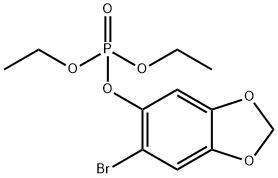 6-bromo-5-diethoxyphosphoryloxy-benzo[1,3]dioxole Struktur