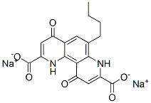 6-Butyl-1,4,7,10-tetrahydro-4,10-dioxo-1,7-phenanthroline-2,8-dicarboxylic acid disodium salt Struktur